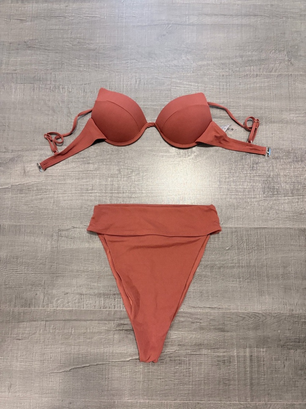 Rust High-Rise Bikini Set - Women's Swim